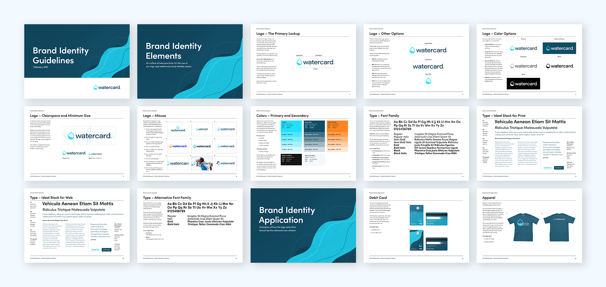 Watercard Challenge - Brand Identity Guidelines -Spread